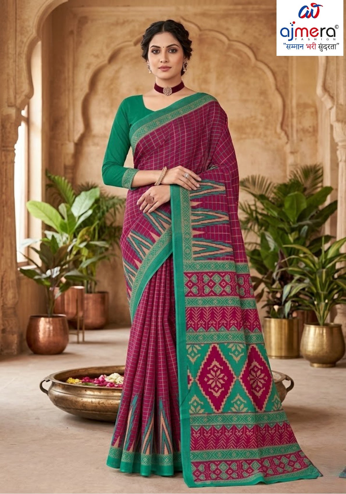 Premium Cotton Saree with Blouse Piece for Premium Ethnic and Traditional Wear | TLS-CHITRALEKHA WITH BP