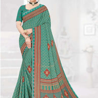 Fashionable Printed Saree with Blouse Piece for Festive Collection | GLC-LARA CHIFFION