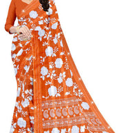 Exclusive Printed Saree with Blouse Piece for Elegant Ethnic Look  | CAS-FRESH FLOWER