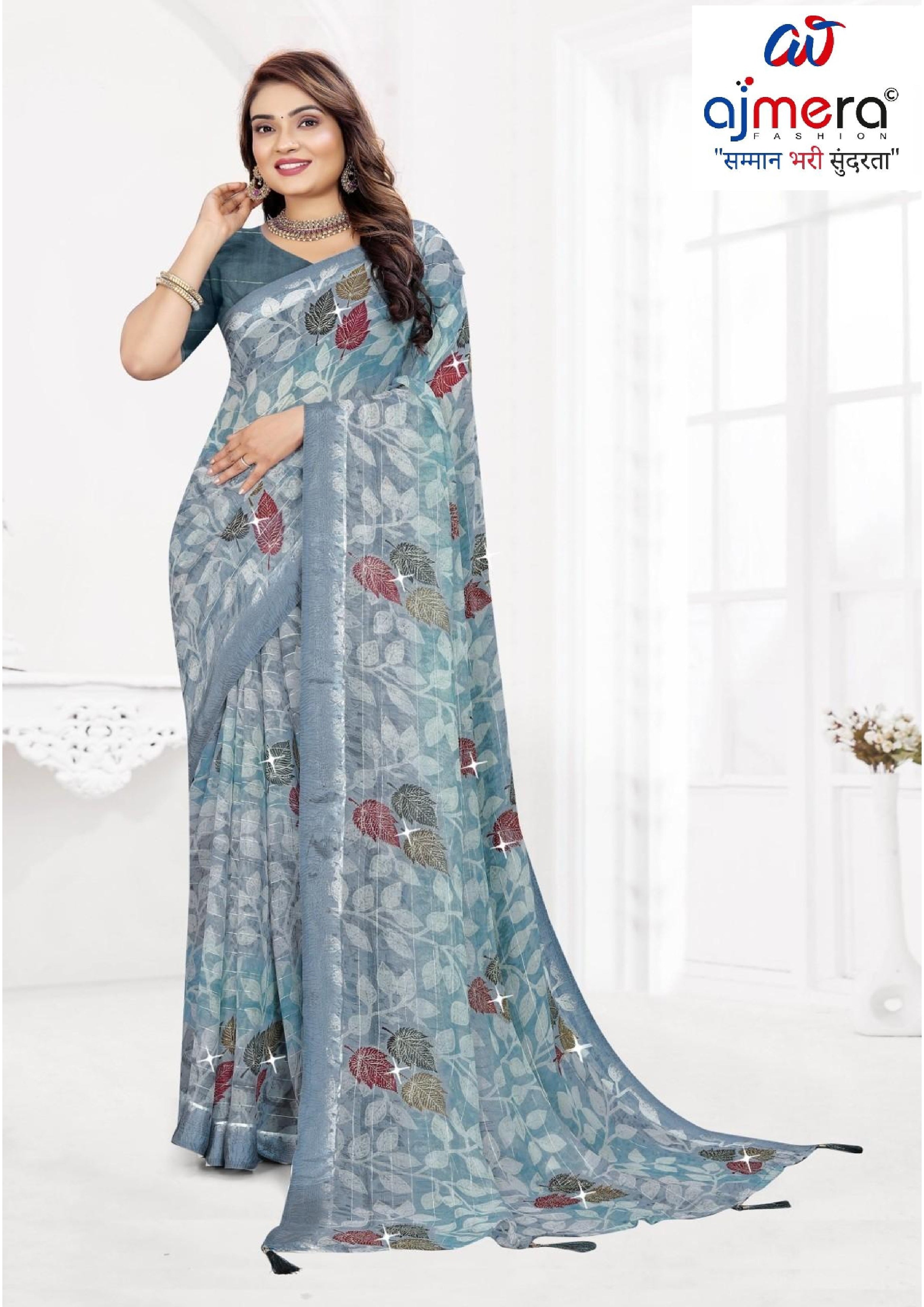 Classic Printed Saree with Blouse Piece for Timeless Traditional Style  | TTS-DHANUSHA