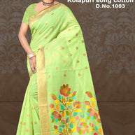Luxury Elegance Jacquard Silk Saree Without Blouse | TUL-KOLAPURI SONG COTTON