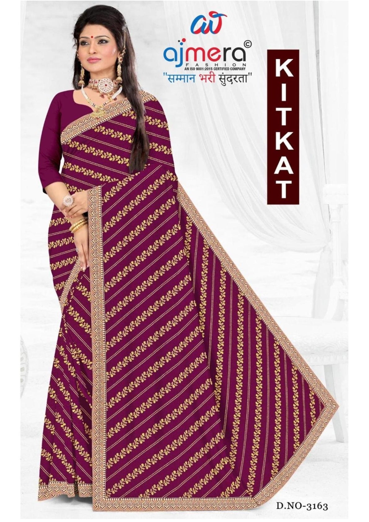 Dyed Matching Saree in Surat without Blouse for Premium Ethnic and Traditional Wear | JP-KITKAT