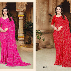 Elegant Printed Saree with Designer Blouse Piece for Festive Wear  | JS-VEDIKA