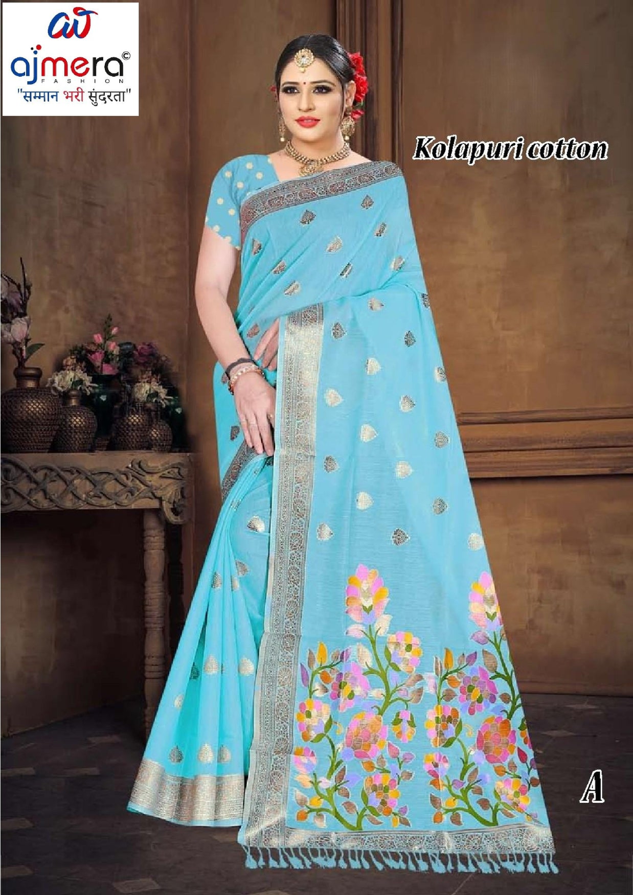 Graceful Elegance Jacquard Silk Saree With Blouse Piece | TUL-KOLAPURI COTTON