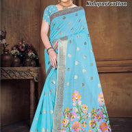 Graceful Elegance Jacquard Silk Saree With Blouse Piece | TUL-KOLAPURI COTTON