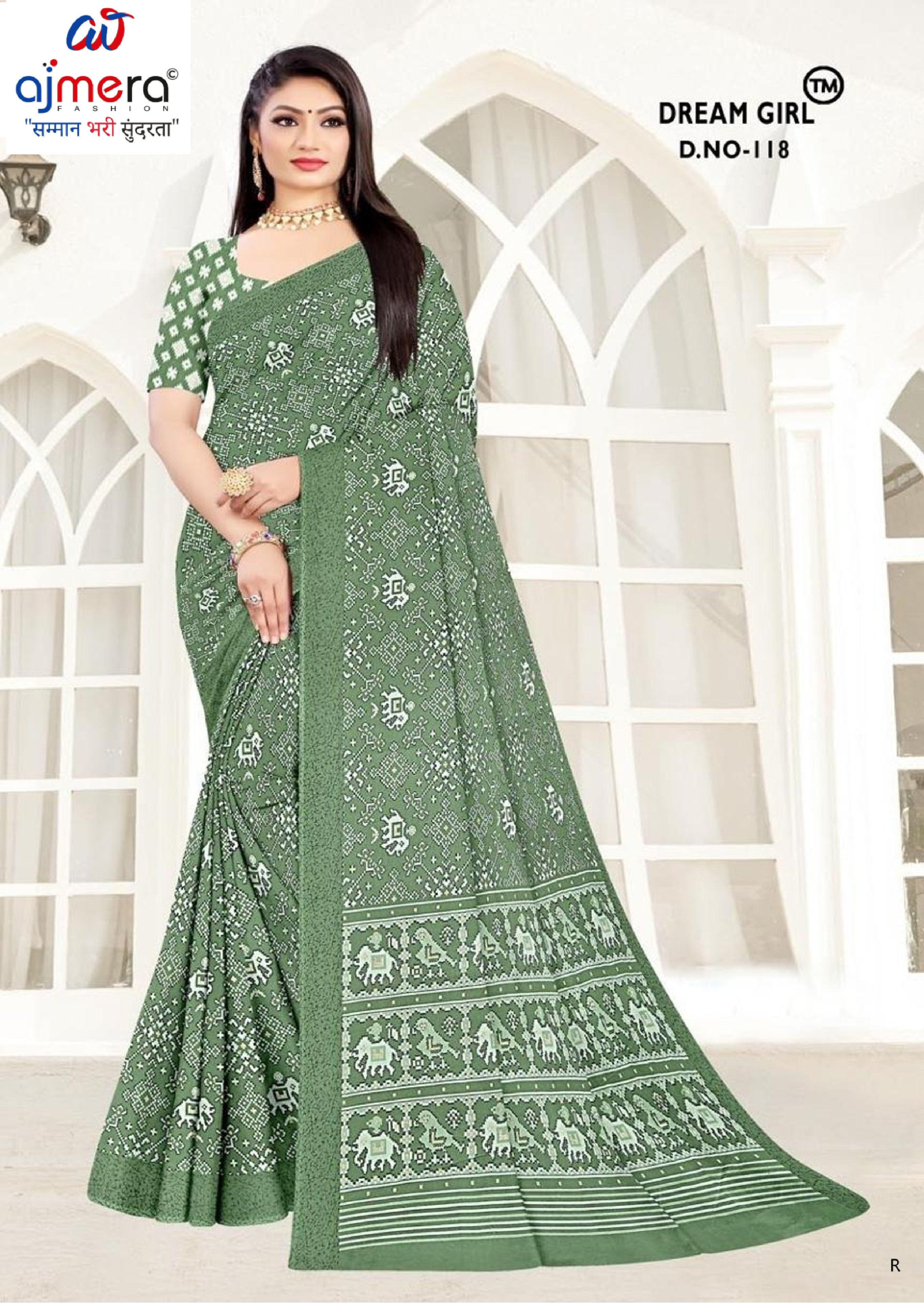 Stylish Printed Saree with Blouse Piece for Traditional Celebrations | PUS-DREAM GIRL-118