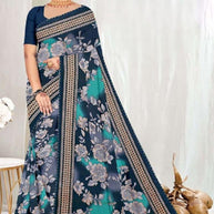 Elegant Printed Saree with Designer Blouse Piece for Festive Wear  | GPT-DHAMAKEDAR-5