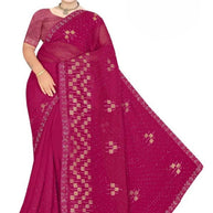 Dyed Matching Saree Supplier with Blouse Piece for Premium Ethnic and Traditional Wear | VKM-COMPANY