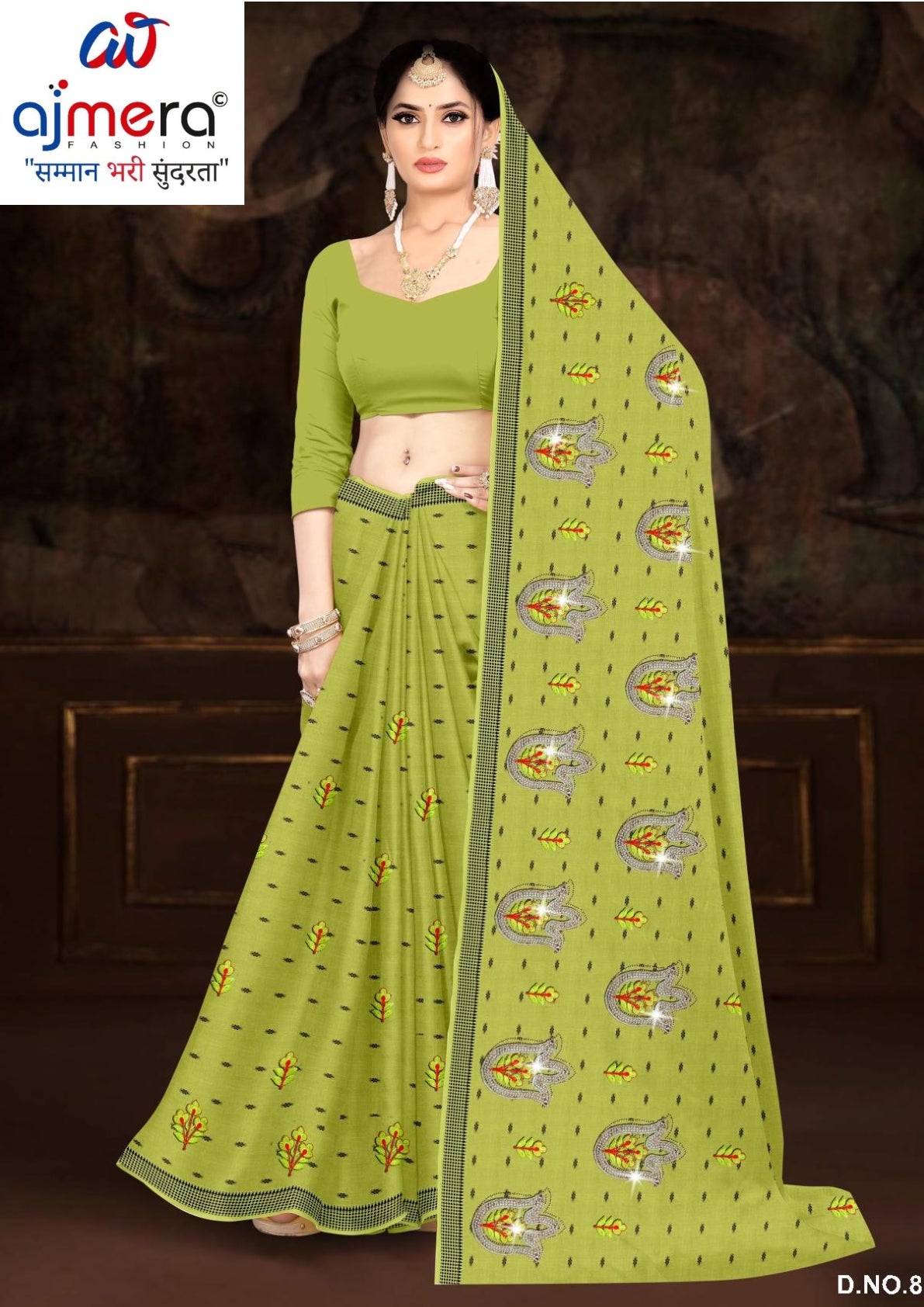 Printed Cotton Saree with Without Blouse for Premium Ethnic and Traditional Wear | PJA-BINDAAS