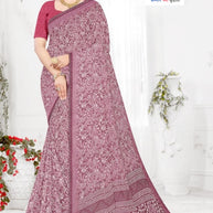 Designer Printed Saree with Blouse Piece for Special Occasions  | SSR-MUNNI