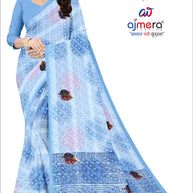 Graceful Printed Saree with Blouse Piece for Modern Ethnic Fashion  | CAS-MANGO SHAKE