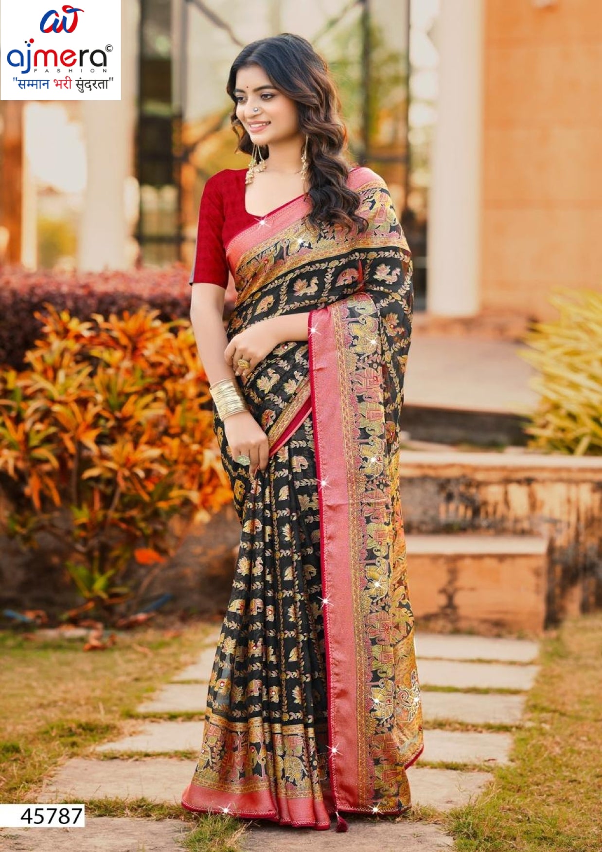 Trendy Printed Saree with Blouse Piece for Women’s Ethnic Wardrobe | VDT-TESLA BRASSO-02