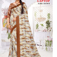 Khadi Print Loose Saree with Blouse for Premium Ethnic and Traditional Wear | GLC-LAPTOP
