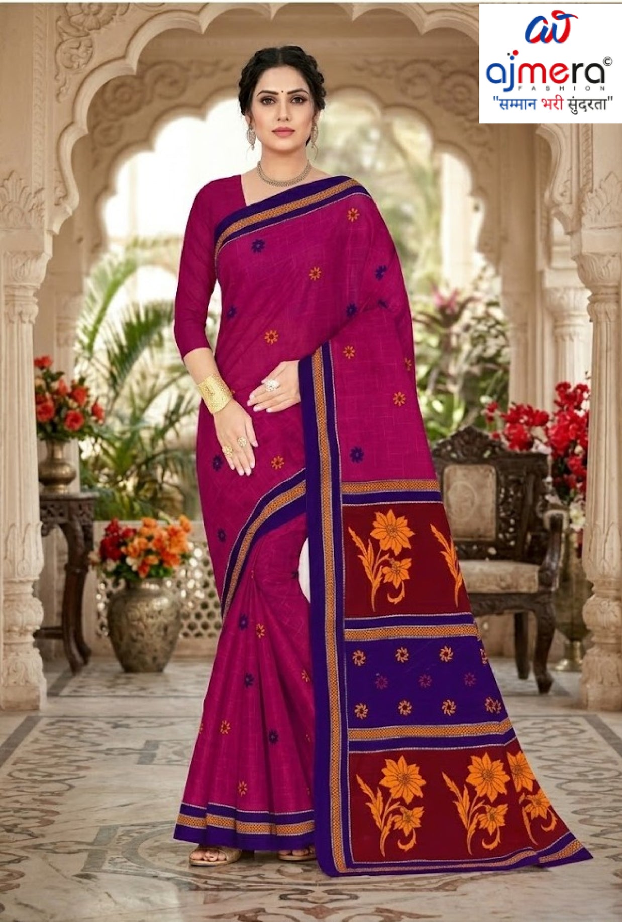 Fancy Cotton Saree with Without Blouse for Premium Ethnic and Traditional Wear | DS-5G