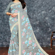 Trendy Printed Saree with Blouse Piece for Women’s Ethnic Wardrobe | SSR-YUKTI-A