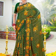 Trendy Printed Saree with Blouse Piece for Women’s Ethnic Wardrobe | PRM-BREZZA