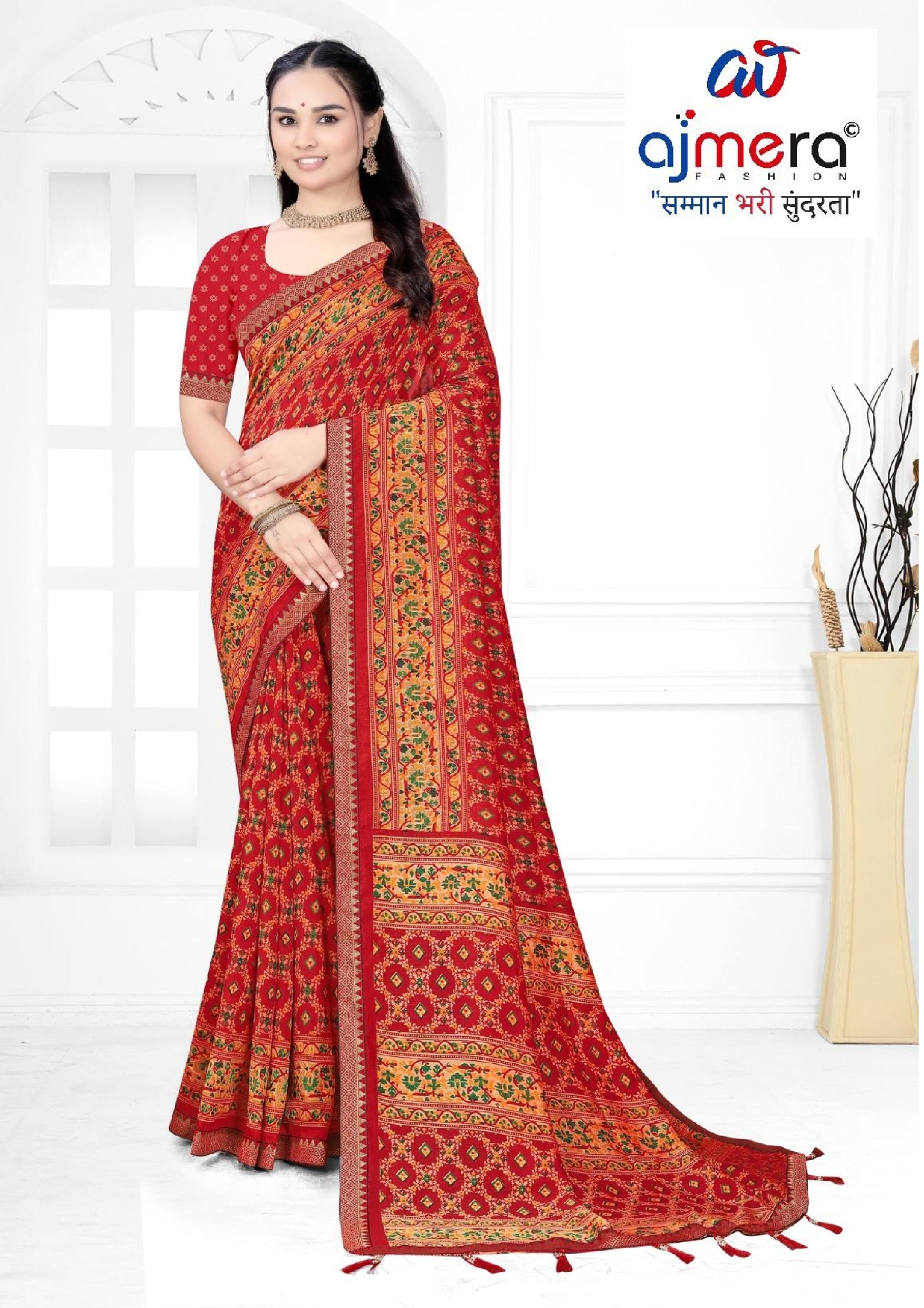 Vichitra Print Loose Saree with Blouse for Premium Ethnic and Traditional Wear | TTS-AKSARA VOL-39