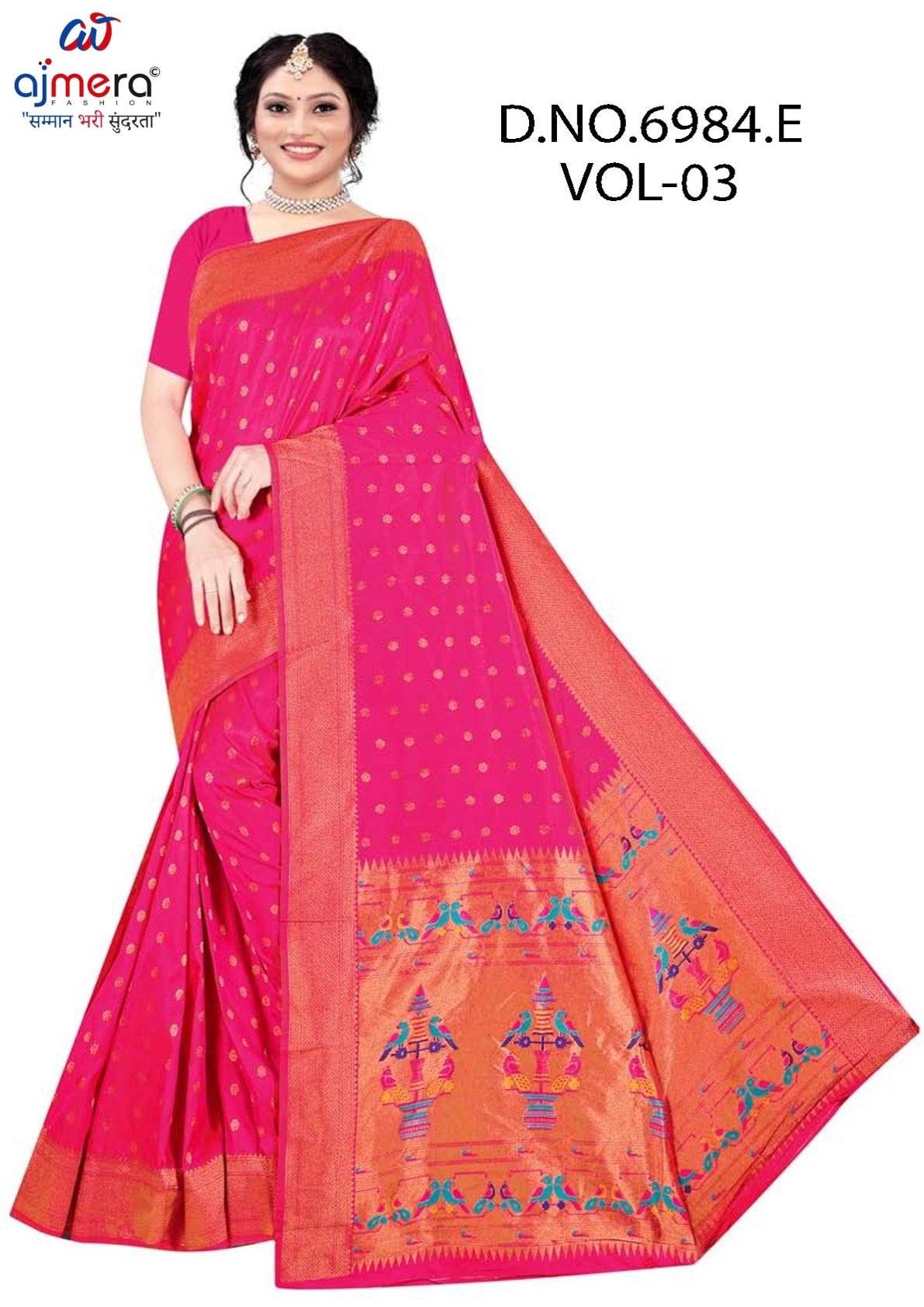 Elegant Jacquard Silk Saree with Designer Blouse Piece for Festive Elegance | DBU-KALANJALI SILK VOL-03
