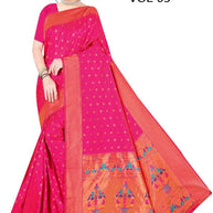 Elegant Jacquard Silk Saree with Designer Blouse Piece for Festive Elegance | DBU-KALANJALI SILK VOL-03