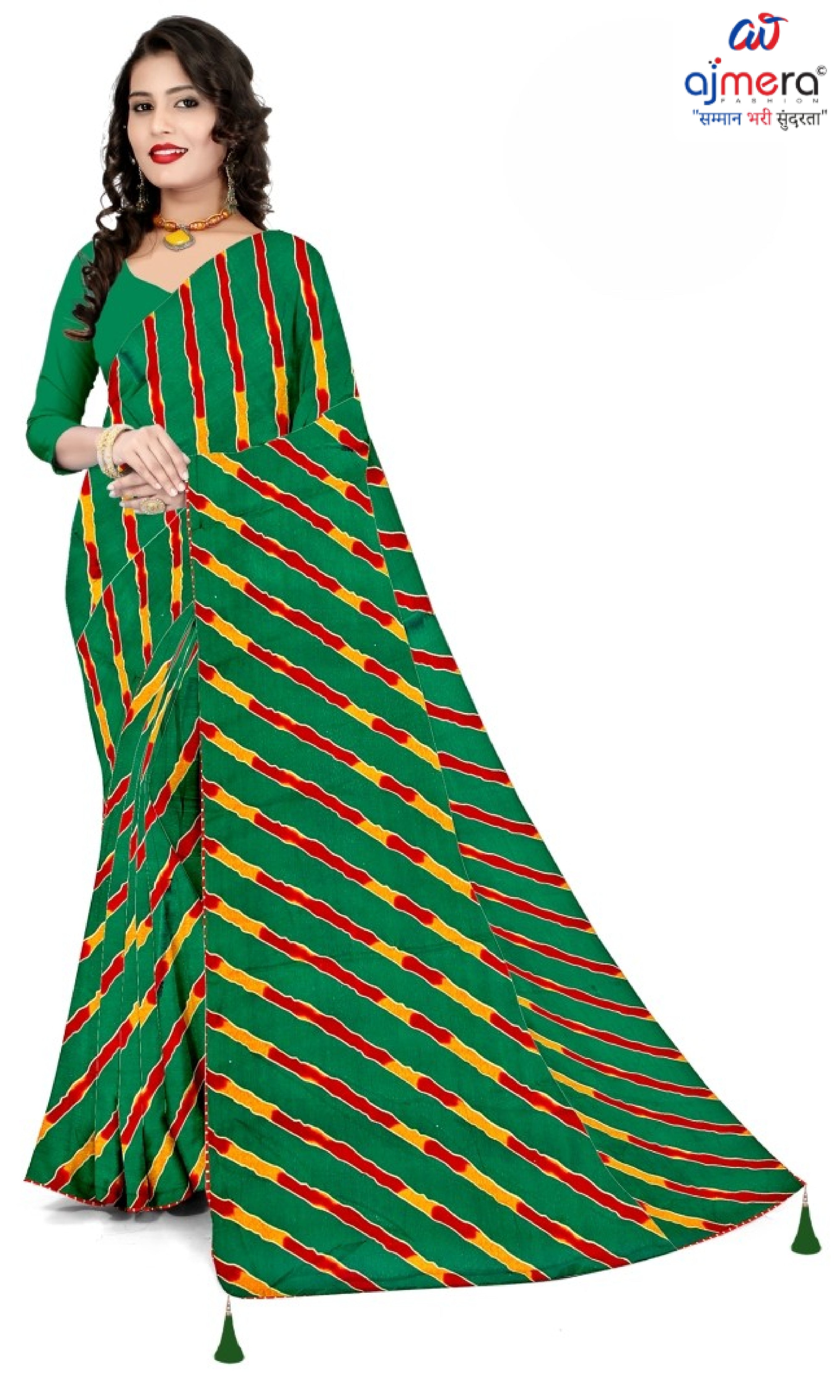 Zomato Print Loose Saree with Blouse for Premium Ethnic and Traditional Wear | CAS-SAWARIYA
