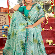 Designer Printed Saree with Blouse Piece for Special Occasions | PRM-PARI