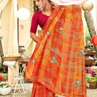 Classic Printed Saree with Blouse Piece for Timeless Traditional Style | PRM-THREE GOLI