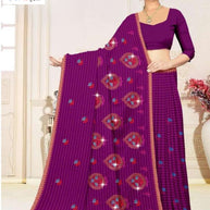 Traditional Cotton Saree with Without Blouse for Premium Ethnic and Traditional Wear | PJA-JUGNOO