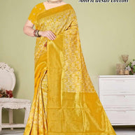 Graceful Jacquard Silk Saree without Blouse for Timeless Ethnic Fashion | TUL-AMRIT UTSAV COTTON