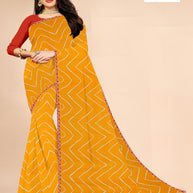 Chic Printed Saree with Blouse Piece for Sophisticated Ethnic Style  | JS-NIKITA