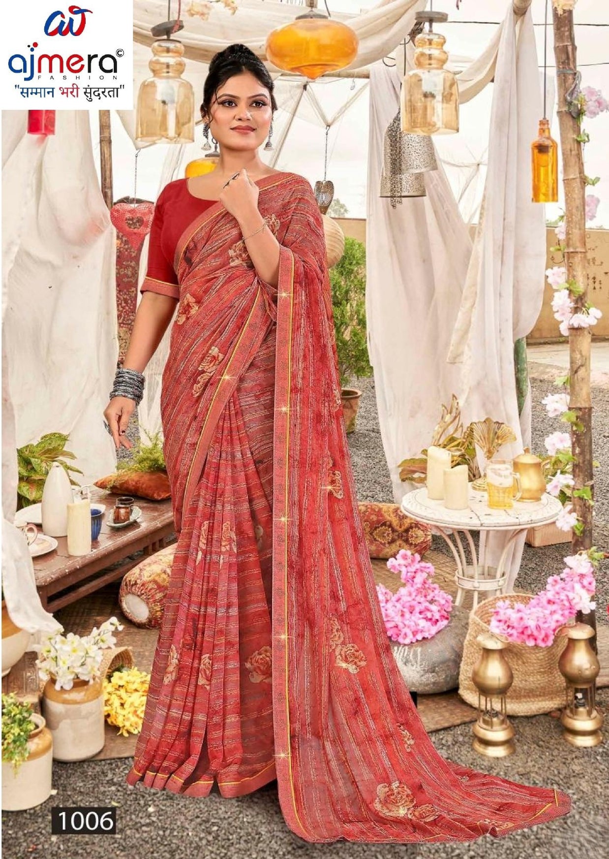 Designer Printed Saree with Blouse Piece for Special Occasions | PRM-ROSE QUEEN