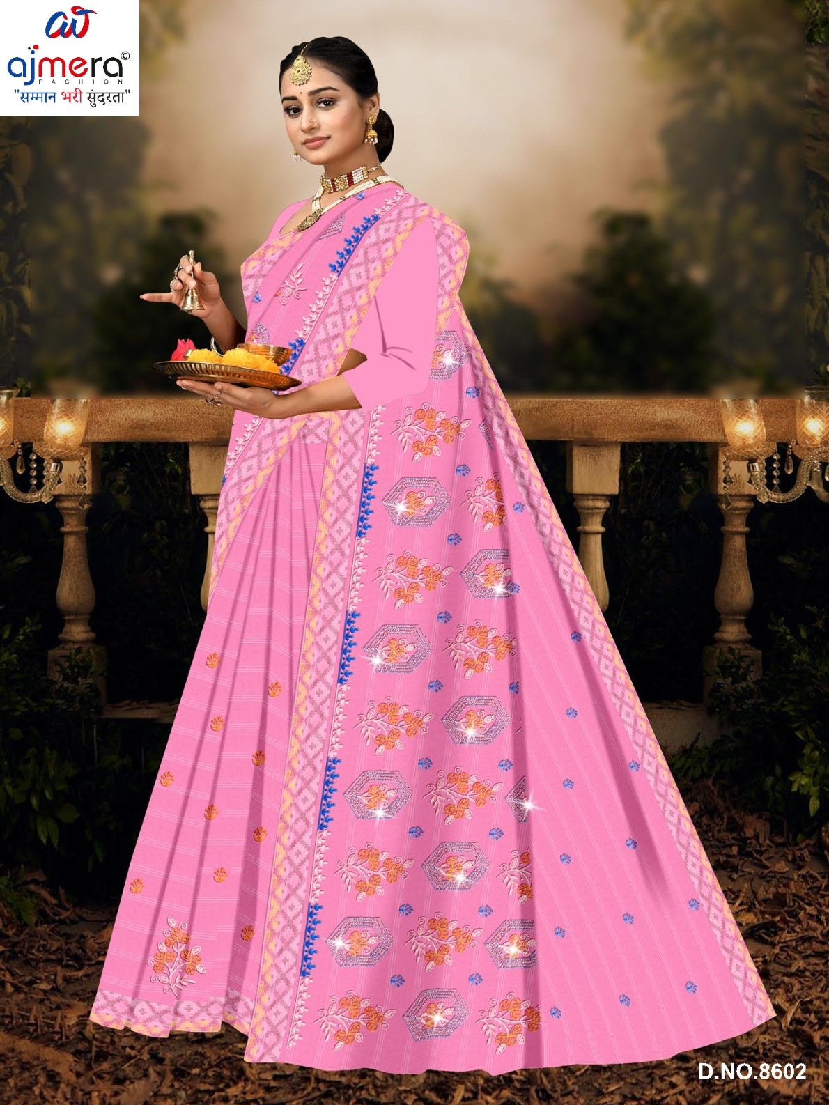 Fancy Cotton Saree with Without Blouse for Premium Ethnic and Traditional Wear | PJA-CHAM CHAM