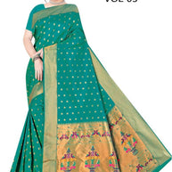 Elegant Jacquard Silk Saree with Designer Blouse Piece for Festive Elegance | DBU-KALANJALI SILK VOL-03