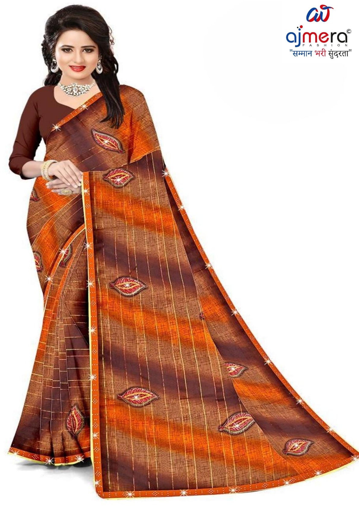 Trendy Printed Saree with Blouse Piece for Women’s Ethnic Wardrobe  | CAS-KHUSHBOO
