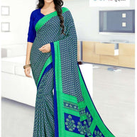 Printed Print Loose Saree without Blouse for Premium Ethnic and Traditional Wear | SIP-MISS WORLD