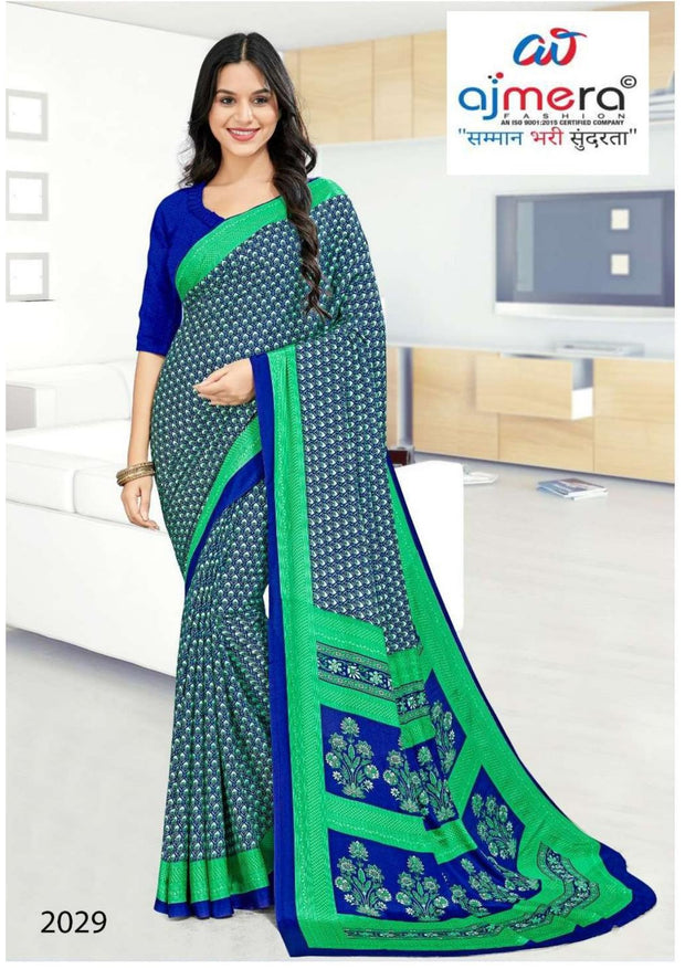Printed Print Loose Saree without Blouse for Premium Ethnic and Traditional Wear | SIP-MISS WORLD