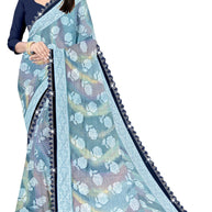 Elegant Printed Saree with Designer Blouse Piece for Festive Wear  | CAS-ZHIL MIL