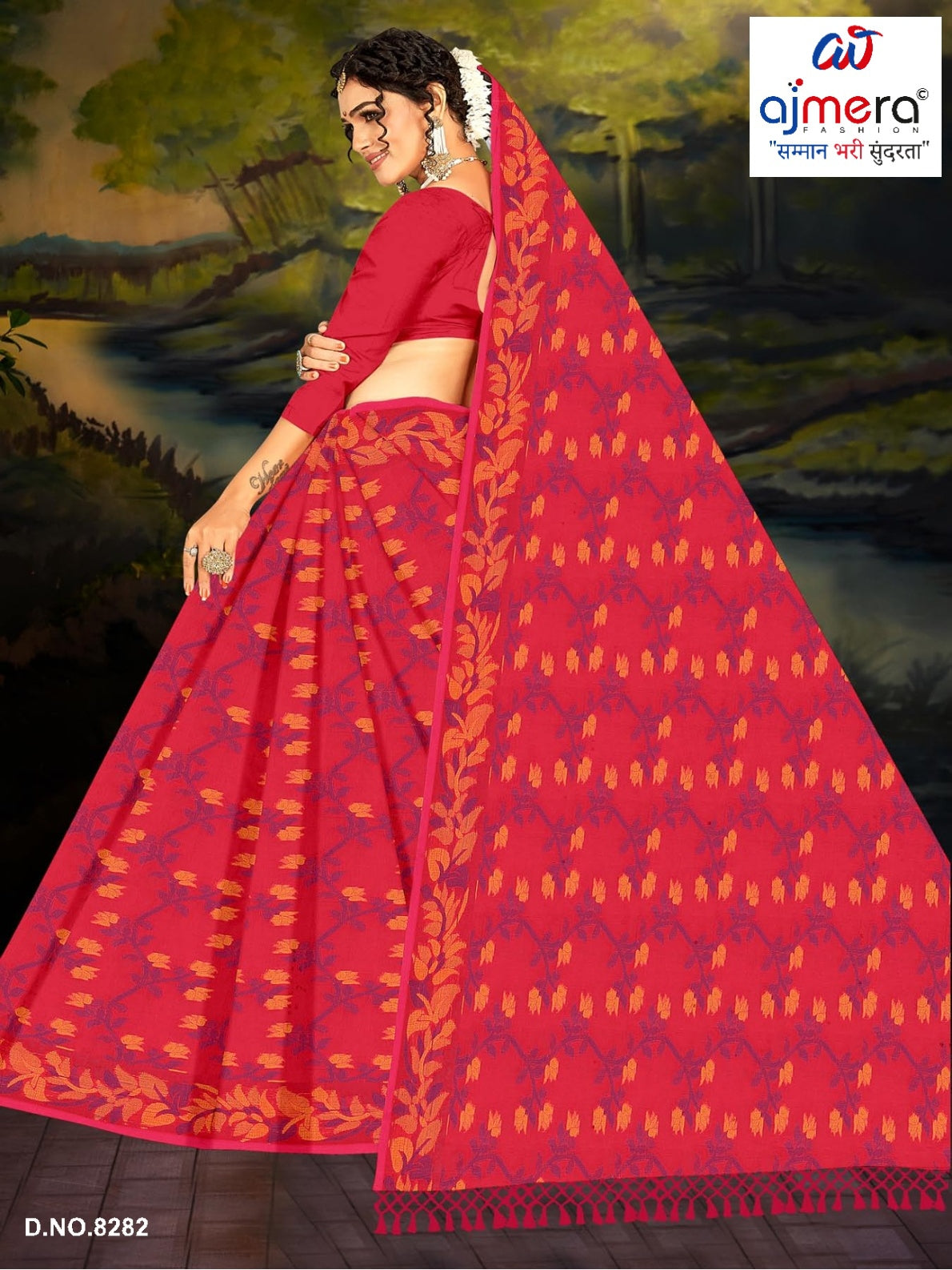 Handloom Cotton Saree with Without Blouse for Premium Ethnic and Traditional Wear | PJA-DIAMOND COTTON