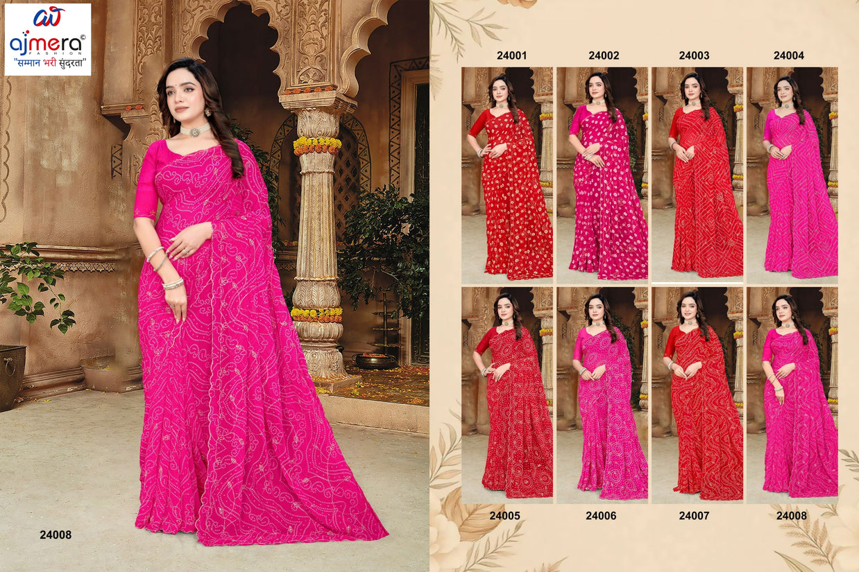 Elegant Printed Saree with Designer Blouse Piece for Festive Wear  | JS-VEDIKA