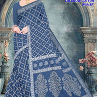 Soft Cotton Saree with Blouse Piece for Premium Ethnic and Traditional Wear | TLS-LUCKNOW COTTON WITH BP