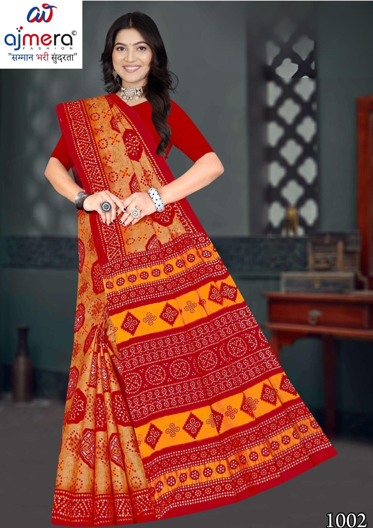 Handloom Cotton Saree with Without Blouse for Premium Ethnic and Traditional Wear | DS-CHIKU BANDHANI