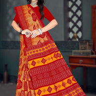 Handloom Cotton Saree with Without Blouse for Premium Ethnic and Traditional Wear | DS-CHIKU BANDHANI