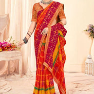 Stylish Printed Saree with Blouse Piece for Traditional Celebrations  | CAS-MAHARANI