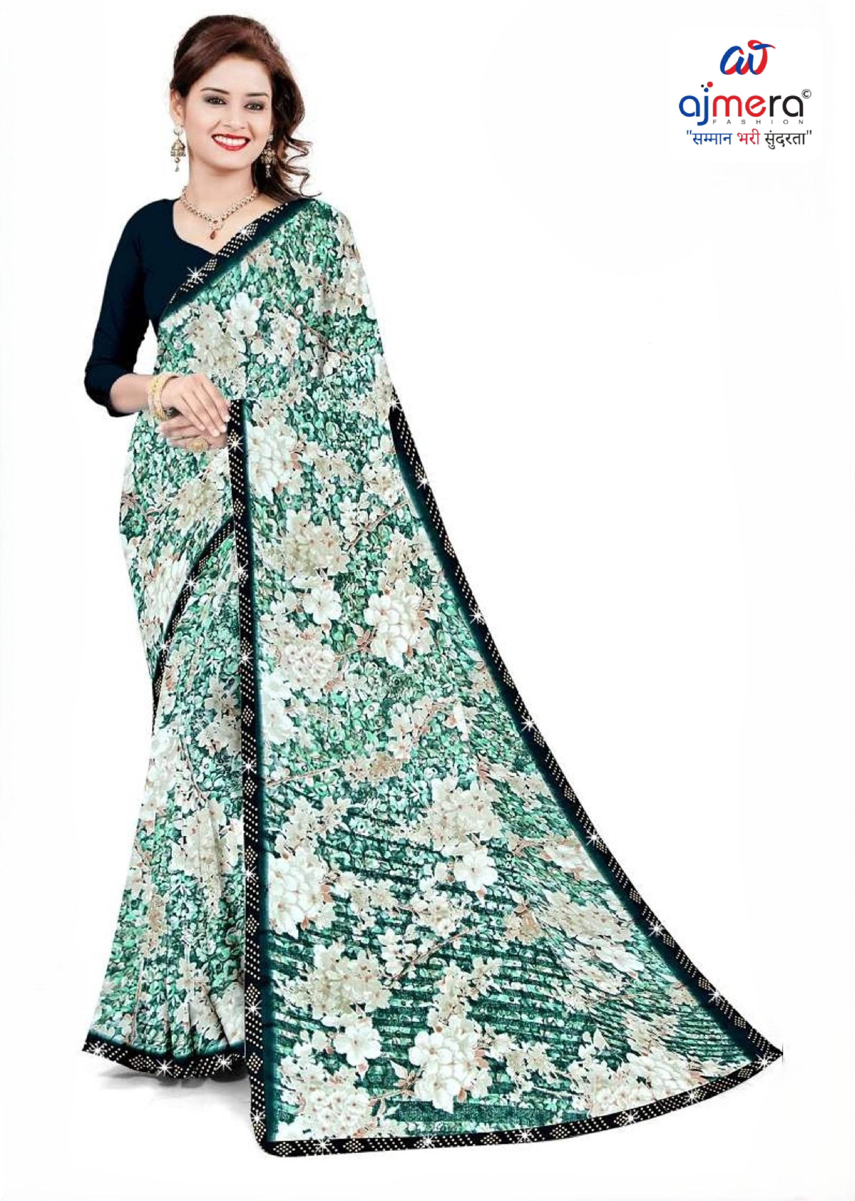 Beautiful Printed Saree with Blouse Piece for Cultural Celebrations | CAS-SILK GEORGEATE
