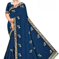 Fandy Dyed Matching Saree with Blouse Piece for Premium Ethnic and Traditional Wear | VKM-MATUKI