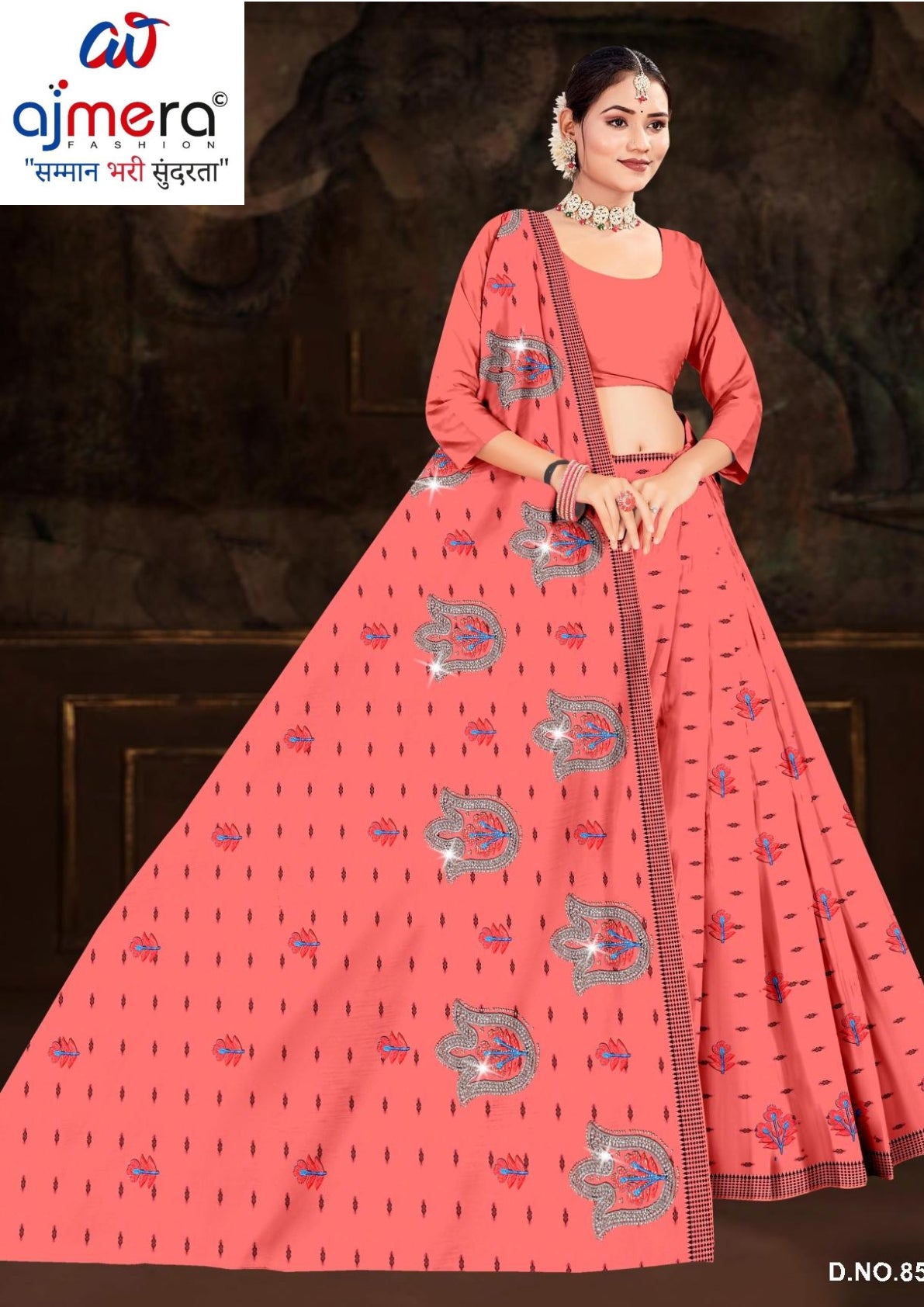 Printed Cotton Saree with Without Blouse for Premium Ethnic and Traditional Wear | PJA-BINDAAS