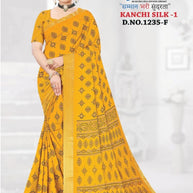 Trendy Printed Saree with Blouse Piece for Women’s Ethnic Wardrobe | GLC-KANCHI SILK
