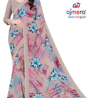 Exclusive Printed Saree with Blouse Piece for Elegant Ethnic Look  | CAS-MILK POWDER