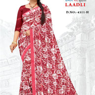 Elegant Printed Saree with Designer Blouse Piece for Festive Wear  | GLC-LAADLI