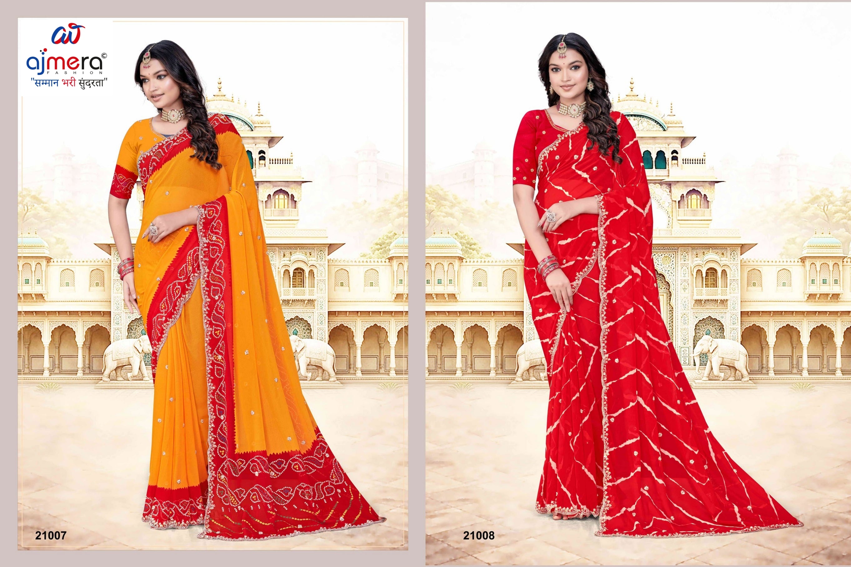 Elegant Printed Saree with Designer Blouse Piece for Festive Wear  | JS-JHANKAR