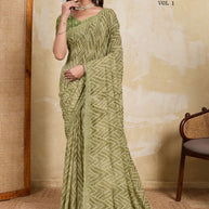 Stylish Printed Saree with Blouse Piece for Traditional Celebrations | RMF-BHUMI VOL-1